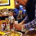 18-month-old Noah Tomlin looks on from his high chair as his dad Artie holds his little brother Elijah at Nick's Original House of Pancakes on Tuesday, March 12, 2013.Melanie Maxwell I AnnArbor.com